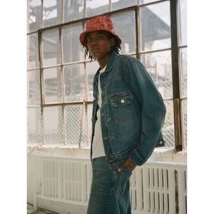 BDG knife pleat trucker jacket